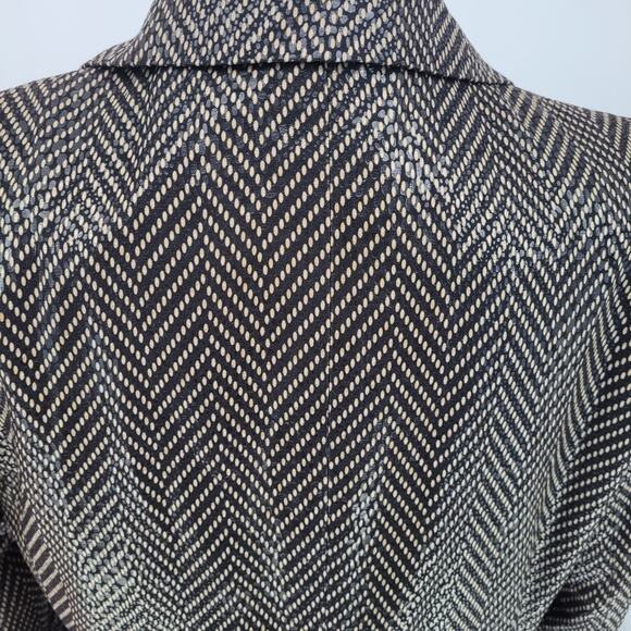 VTG Harve Benard Brown Herringbone Blazer Size 8 Old Money Glam Boss Lady Retro - Picture 6 of 9